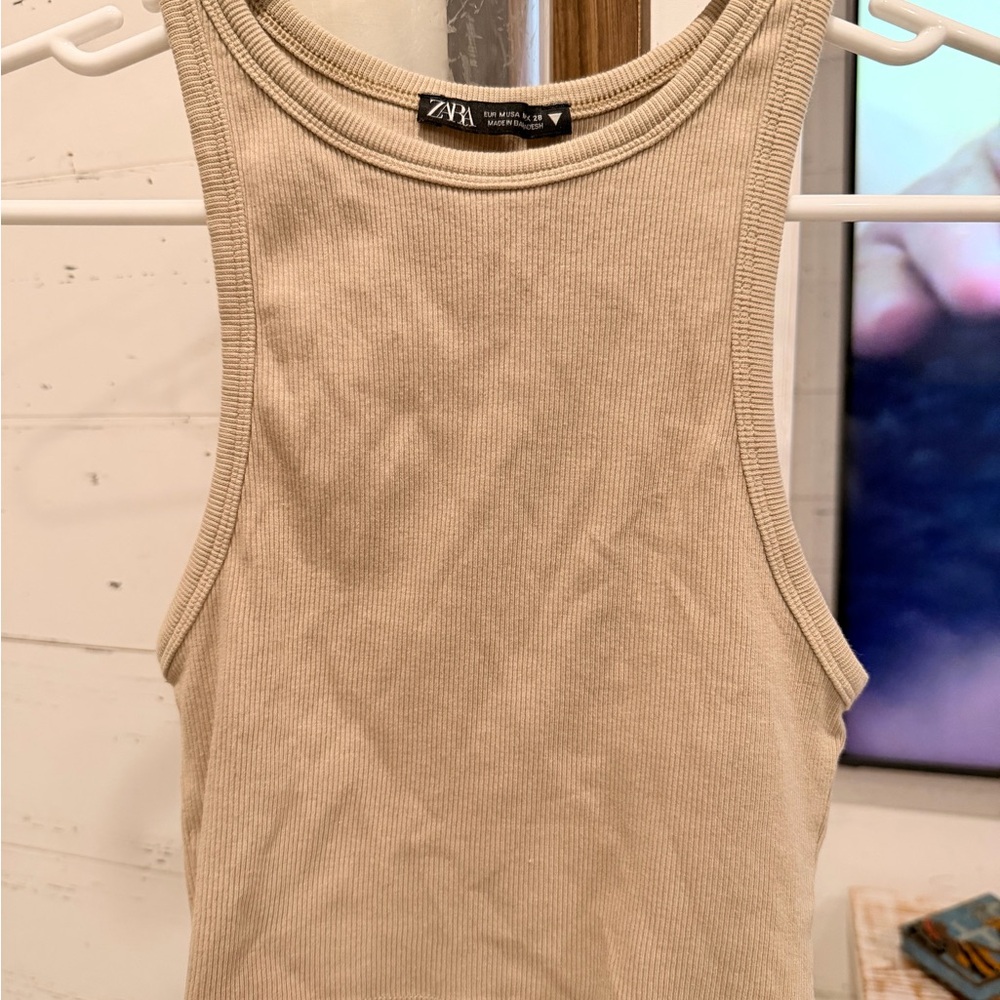 Zara Women's Beige Tank Top